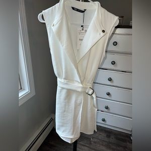 Zara White Utility Romper